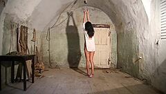 Why is luna chained in humiliation with feet slave nude pain?