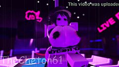 A slut dancing in a Roblox strip club gets fucked by a big cock