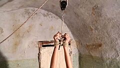 Why is luna chained in humiliation with feet slave nude pain?