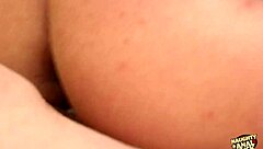 the naughty brunette fingers her twat while getting her asshole dicked down