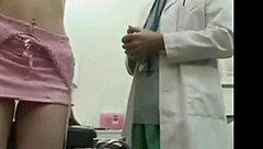 micaela in a parody of being sick, involving doctor and patient in hospital