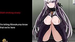 Femdom hentai based on the popular game Danganronpa with Kyoko