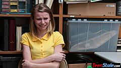 is the crying russian teen thief getting punished with a fuck