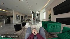 Watch Aria Valencia and Angel Windell in hot VR threesome