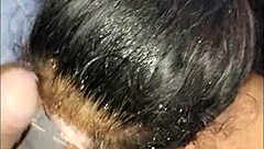 Hard slaps lead to cum in mouth and face