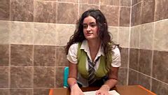 busty colombian student fucks teacher for economics grade in quick pov