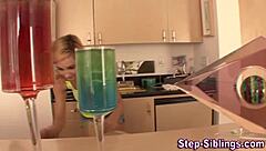 Step-sis is an amateur and she likes to play with her step-mom.