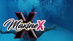 Maxine X, how does that dildo feel in your big tits lesbian rimjob scene?