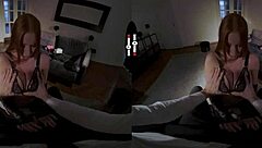 Redhead In Dark Room Vr Blows Cock With Big Tits!