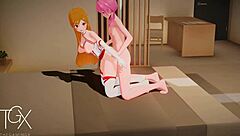 Yo, check Asuna in wild futanari Sword Art Online hentai action!