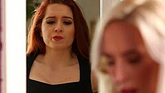 redhead milf squirts after threeway oral