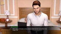 in this 3d game, she nurses back to pleasure, wondering how many times she'll blue ball him