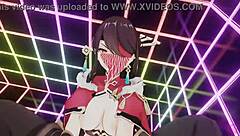 Masked Bitch Beidou Rides Hard in Wild 3D Action