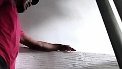 Latina babe teases tenant until he gives in