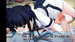 check out this schoolgirl giving a handjob in majikoi s kokoro-h3 hentai.