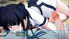 check out this schoolgirl giving a handjob in majikoi s kokoro-h3 hentai.
