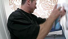 Sexy Blonde Webcam Girl Wants Sex with the Cleaner Guy.