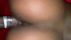 Cheating ebony girlfriend takes big black cock